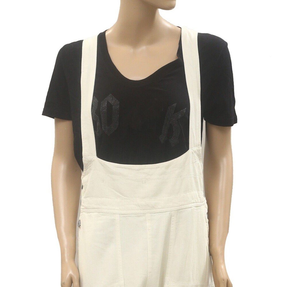 Free People We The Free Felix Tapered Overalls Jumpsuit Pinafore Solid XS 287220 - Picture 2 of 5